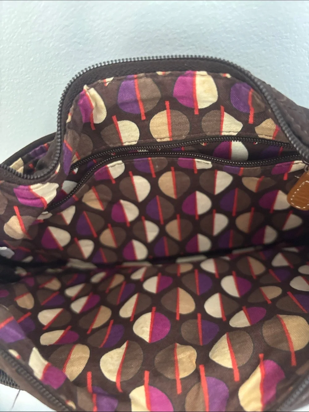 Vera Bradley Quilted Crossbody in Chocolate Brown - Picture 4 of 5